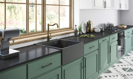 Deante - Eridan Nero - 600x610x600mm - Black Granite Kitchen Sink 1