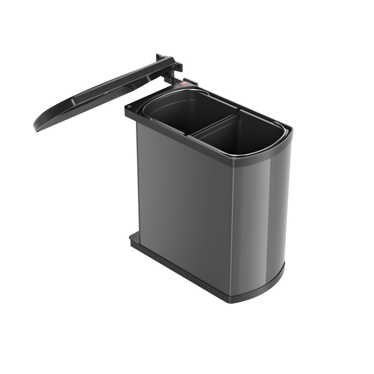 HAILO - AS Duo 8/8 - Dual Bin Swing Waste System - 450-600 mm - Dark Gray 1