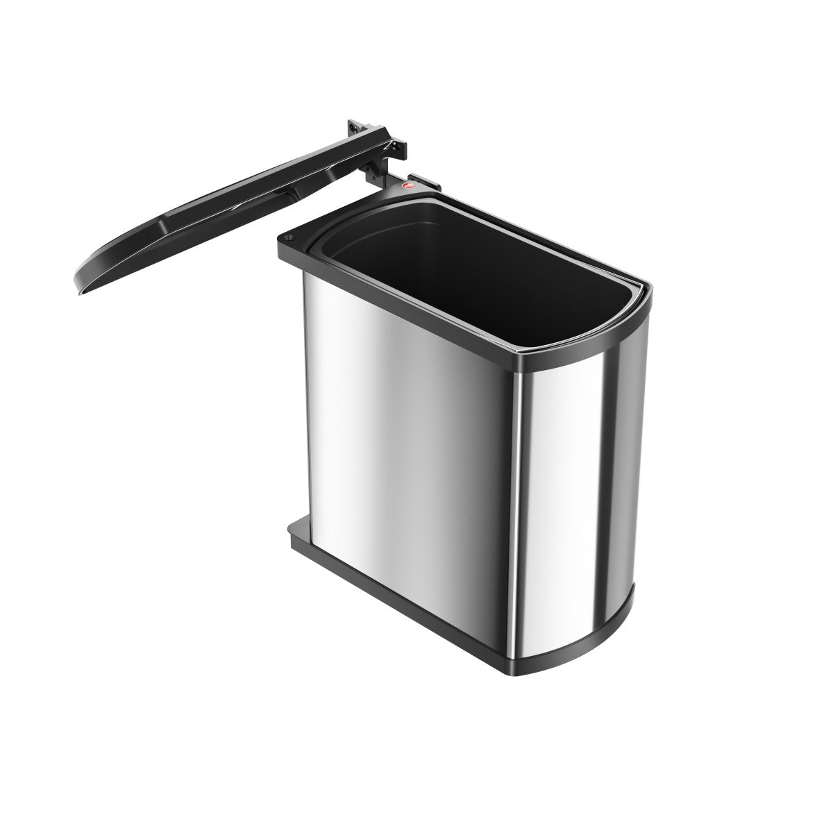 Hailo AS Uno 18 Swing Trash Bin - 3418101 - 18L - Stainless Steel/Black 1