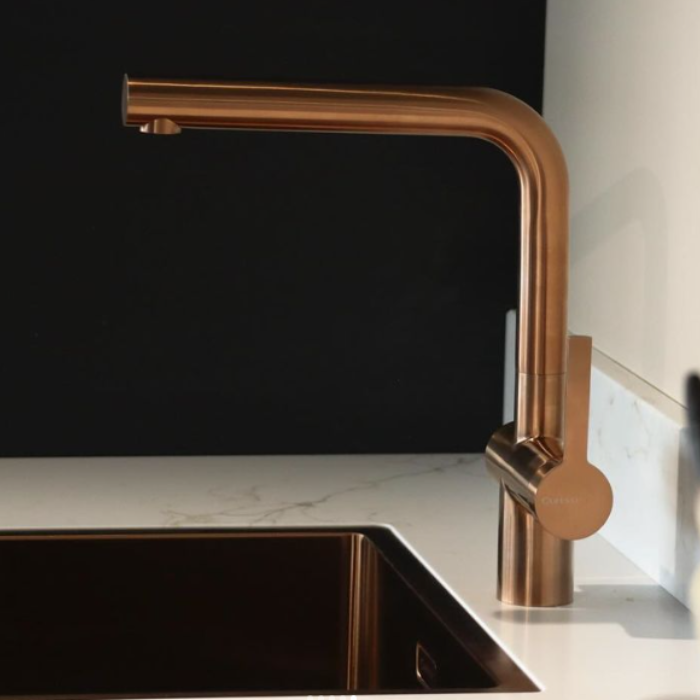 Caressi Copper Line Kitchen Faucet CA1108CO Deck-Mounted 35 mm Tap Hole 1