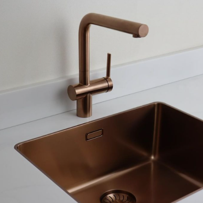 Caressi Copper Line Kitchen Faucet CA1108CO Deck-Mounted 35 mm Tap Hole 2
