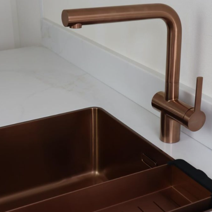 Caressi Copper Line Kitchen Faucet CA1108CO Deck-Mounted 35 mm Tap Hole 3
