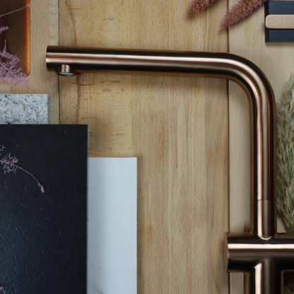 Caressi Copper Line Kitchen Faucet CA1108CO Deck-Mounted 35 mm Tap Hole 7