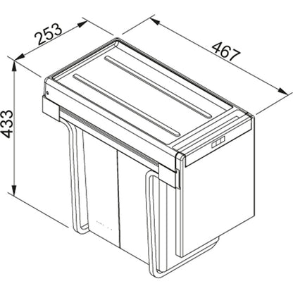 Franke - Maris Cube 30 - Waste System - 30 cm Cabinet - 30L Capacity 1